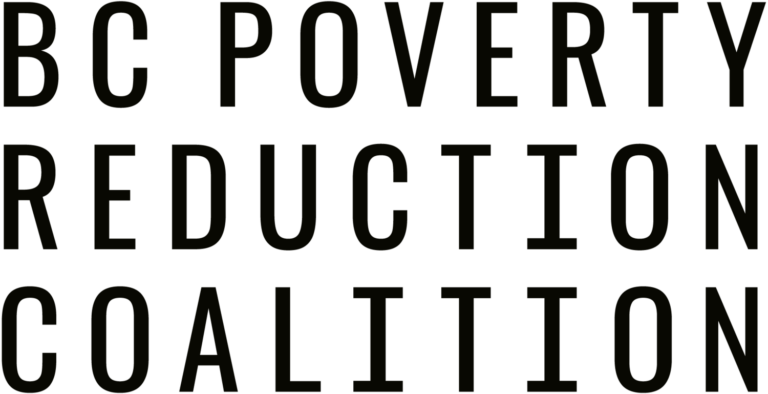 Large bold text reads: BC Poverty Reduction Coalition
