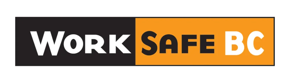 Black and Orange blocks WorkSafeBC Logo